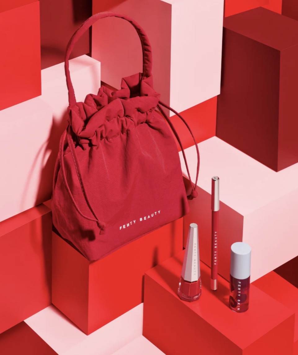 Fenty Beauty CHERRY MOUTH 3-PIECE LIP SET + POUCH