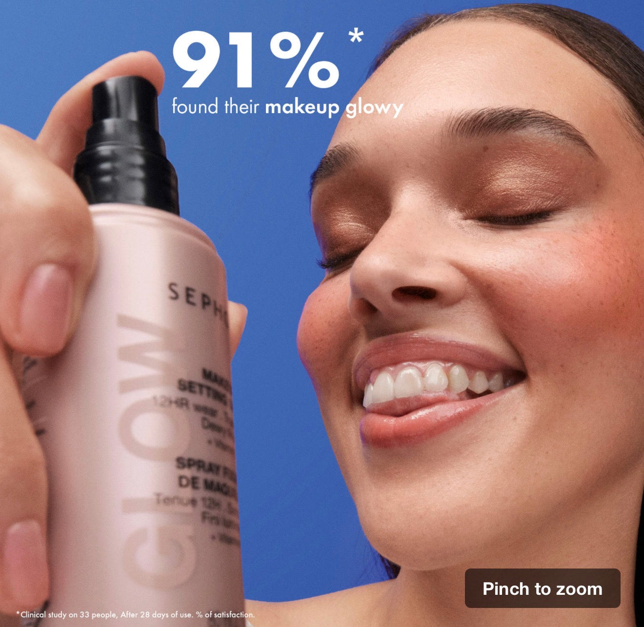 Sephora Mini Glow 12HR Wear Transferproof Makeup Setting Spray with Vitamin C
