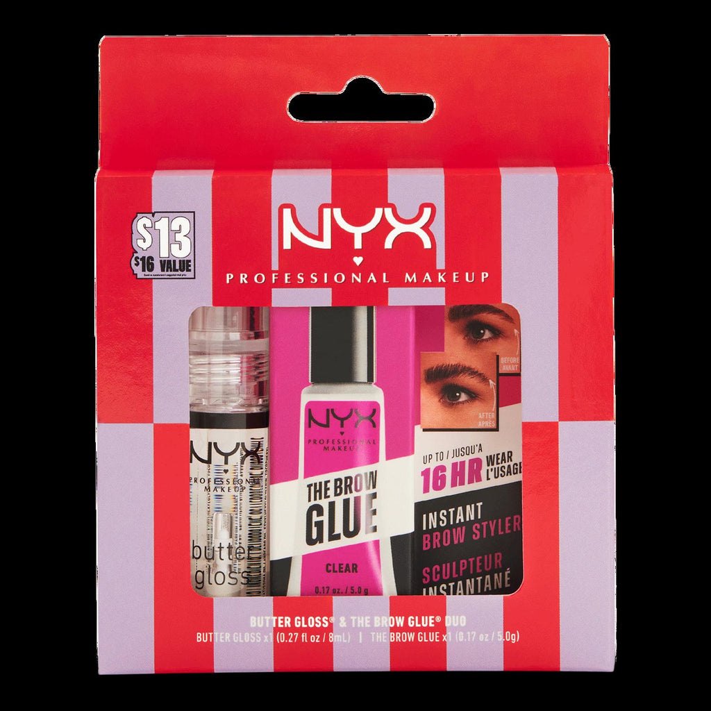 NYX Butter Lip Gloss & The Brow Glue Duo Set