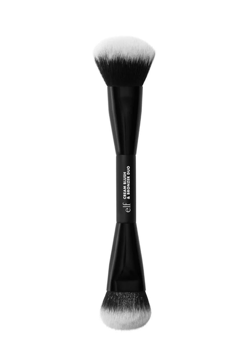 Elf Cream Blush & Bronzer Duo Brush, 2-in-1