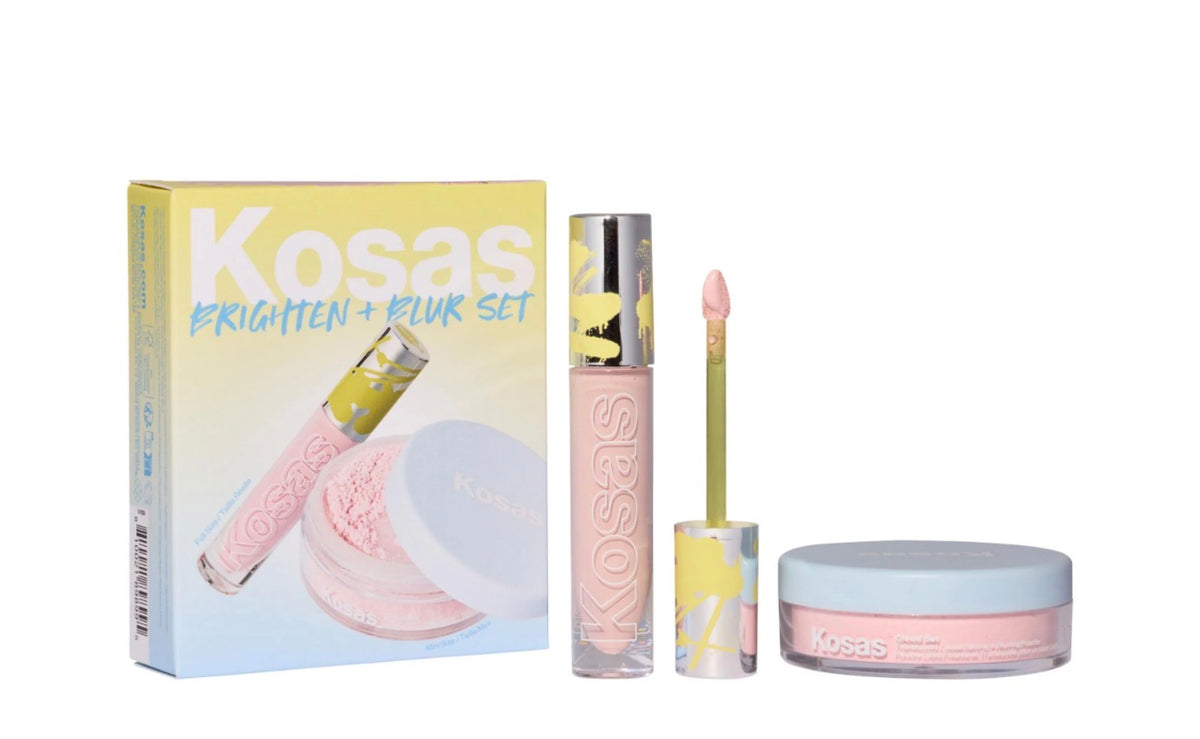 Kosas Brighten + Blur Set
Color Corrector + Mini Setting Powder