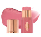Charlotte Tilbury Mini Unreal Lip + Cheek Glow Blush Stick with Hyaluronic Acid “ WITHOUT BOX”