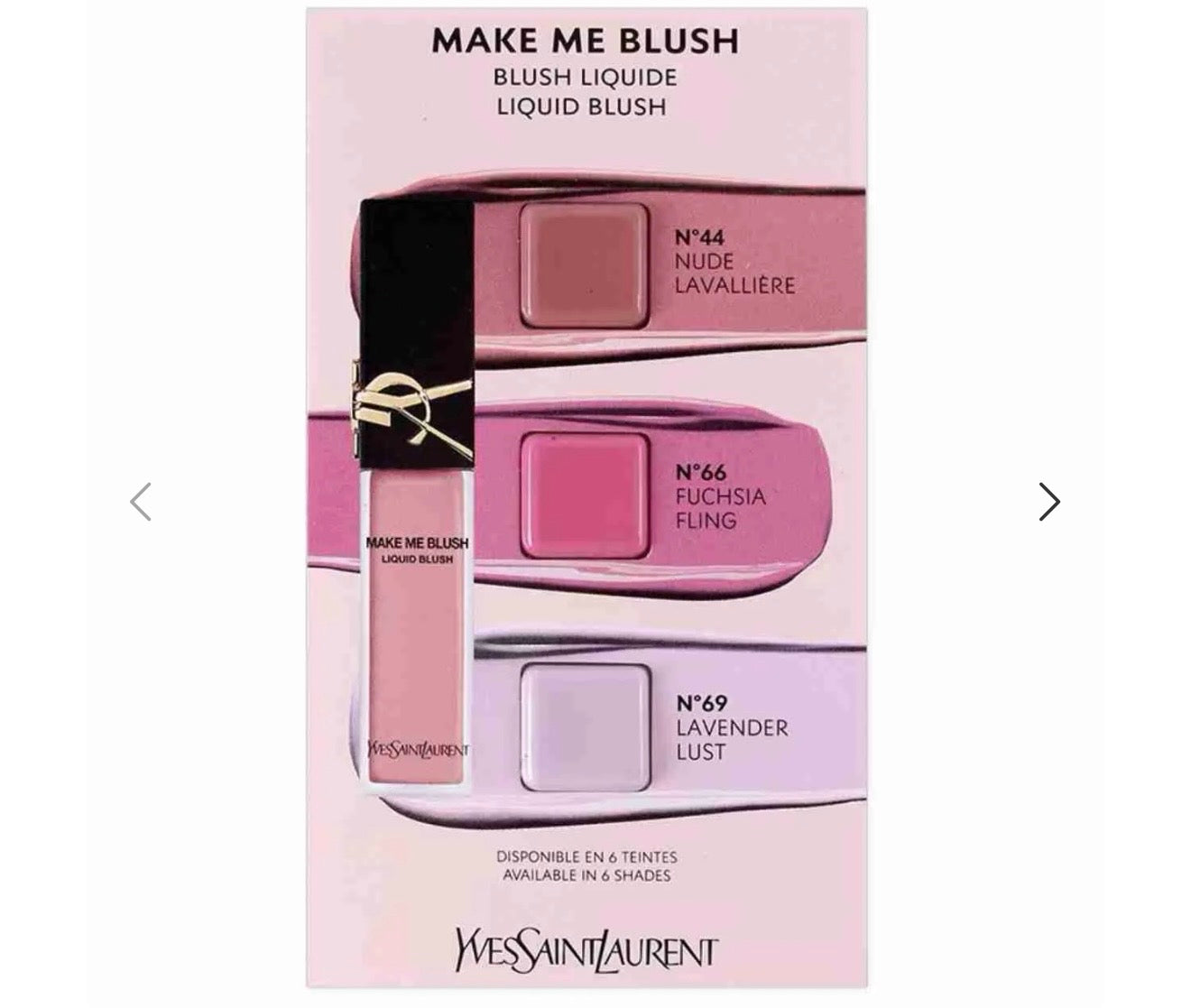 Yves Saint Laurent Make Me Blush Liquid Blush Sample Card – 3 shades