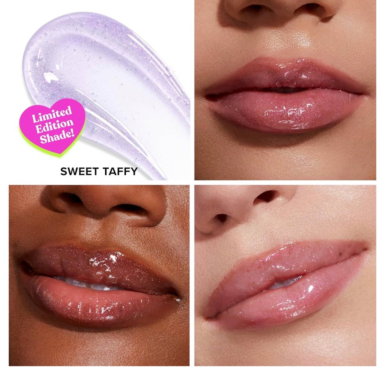 Too Faced Kissing Jelly Ornament | Holiday Hydrating Lip Oil Gloss with Sheer Coverage, Instant Moisture + Iridescent Shine