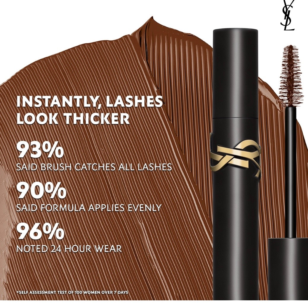 Yves Saint Laurent YSL Lash Clash Mascara Volume Extreme - MINI TRAVEL SIZE - SMALL 2 ML 0.06 FL OZ “ brown “