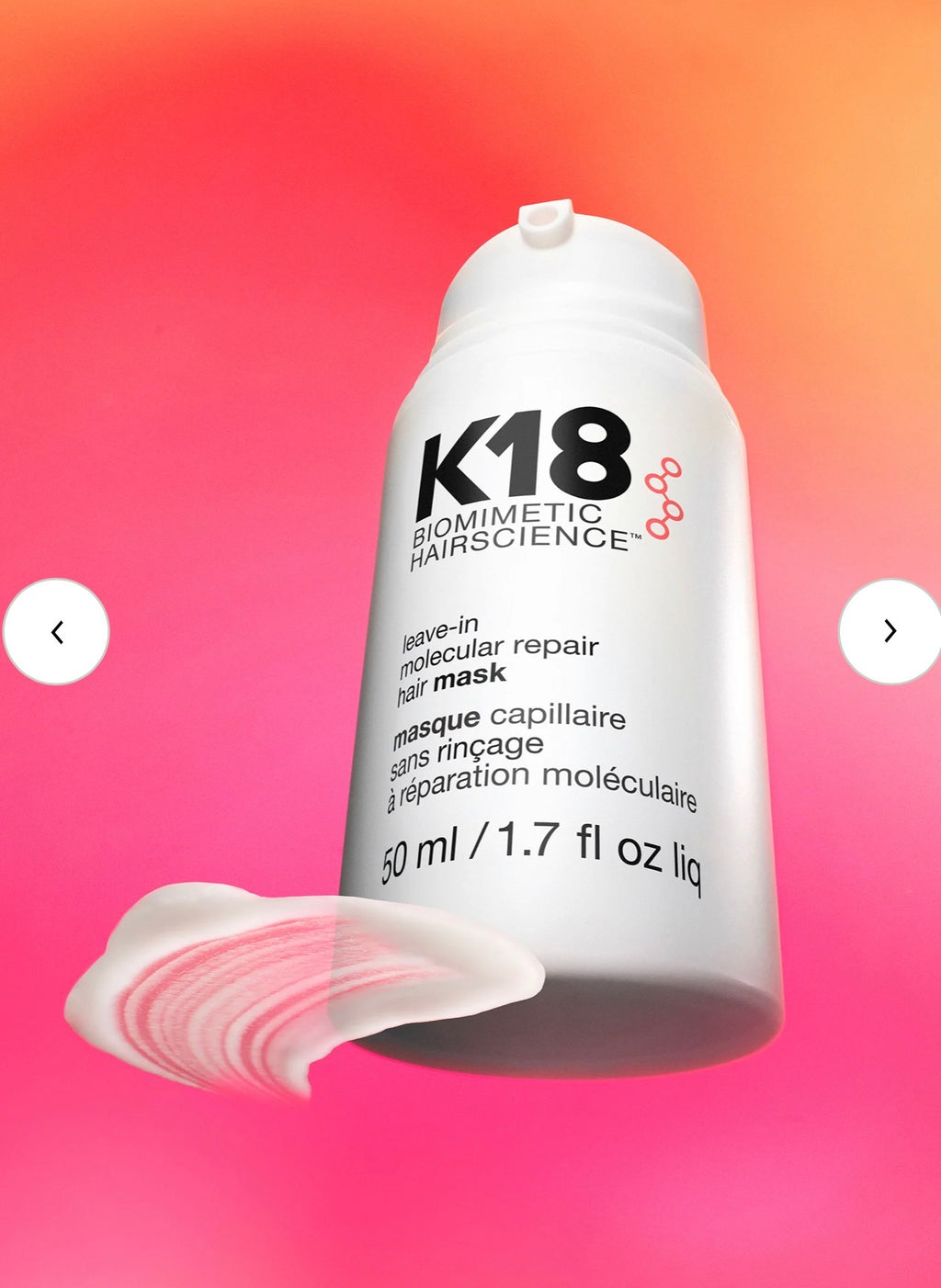 K18 leave-in molecular repair hair mask