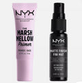 NYX PROFESSIONAL MAKEUP Marshmellow Smoothing Primer + Makeup Setting Spray, Matte Finish (2-Pack)