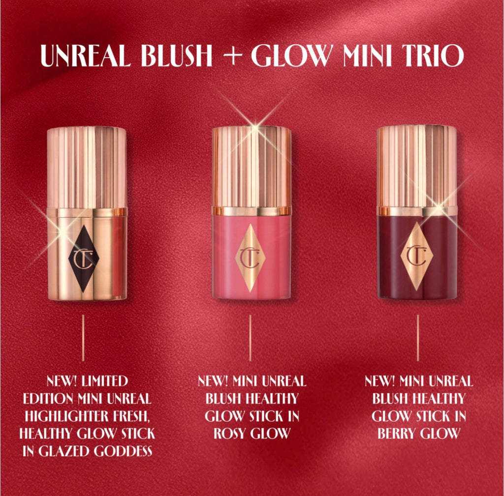 Charlotte Tilbury Mini Unreal Blush + Glow Trio