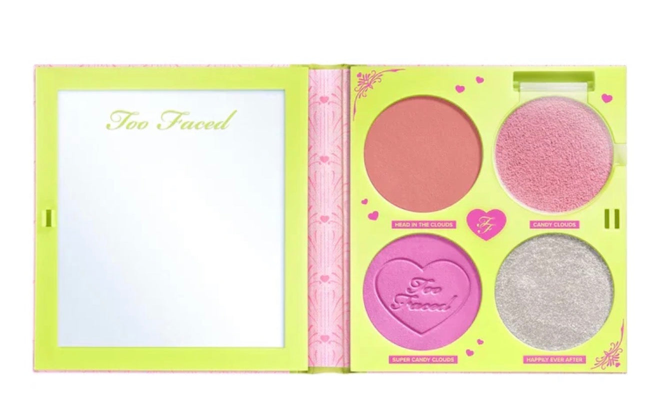 Too Faced Fairytale Crush Blush & Highlighter Palette Makeup Set