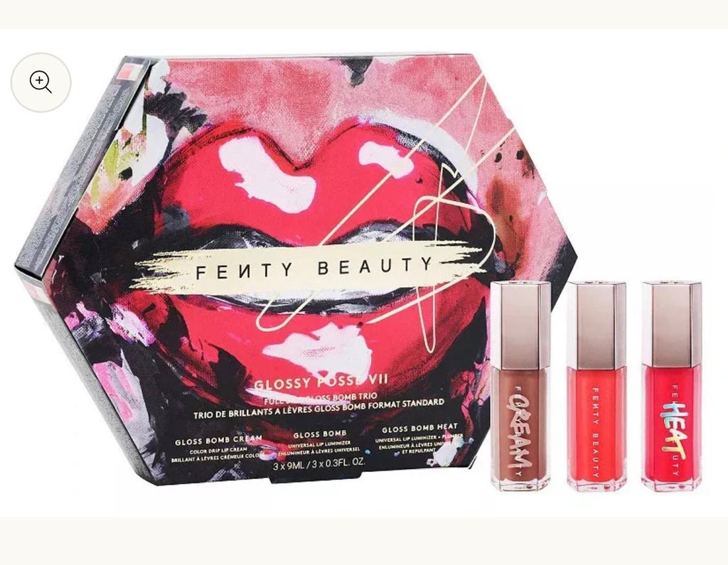 Fenty Beauty Glossy Posse VII – Full-Size Lip Gloss Trio Set
