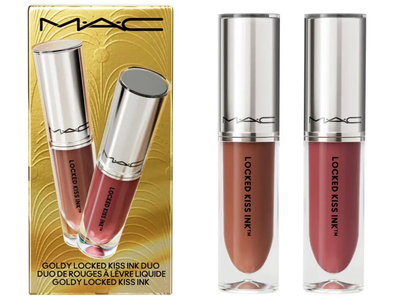 MAC Goldy Locked Kiss Ink Duo, 2 Piece Set