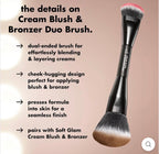 Elf Cream Blush & Bronzer Duo Brush, 2-in-1