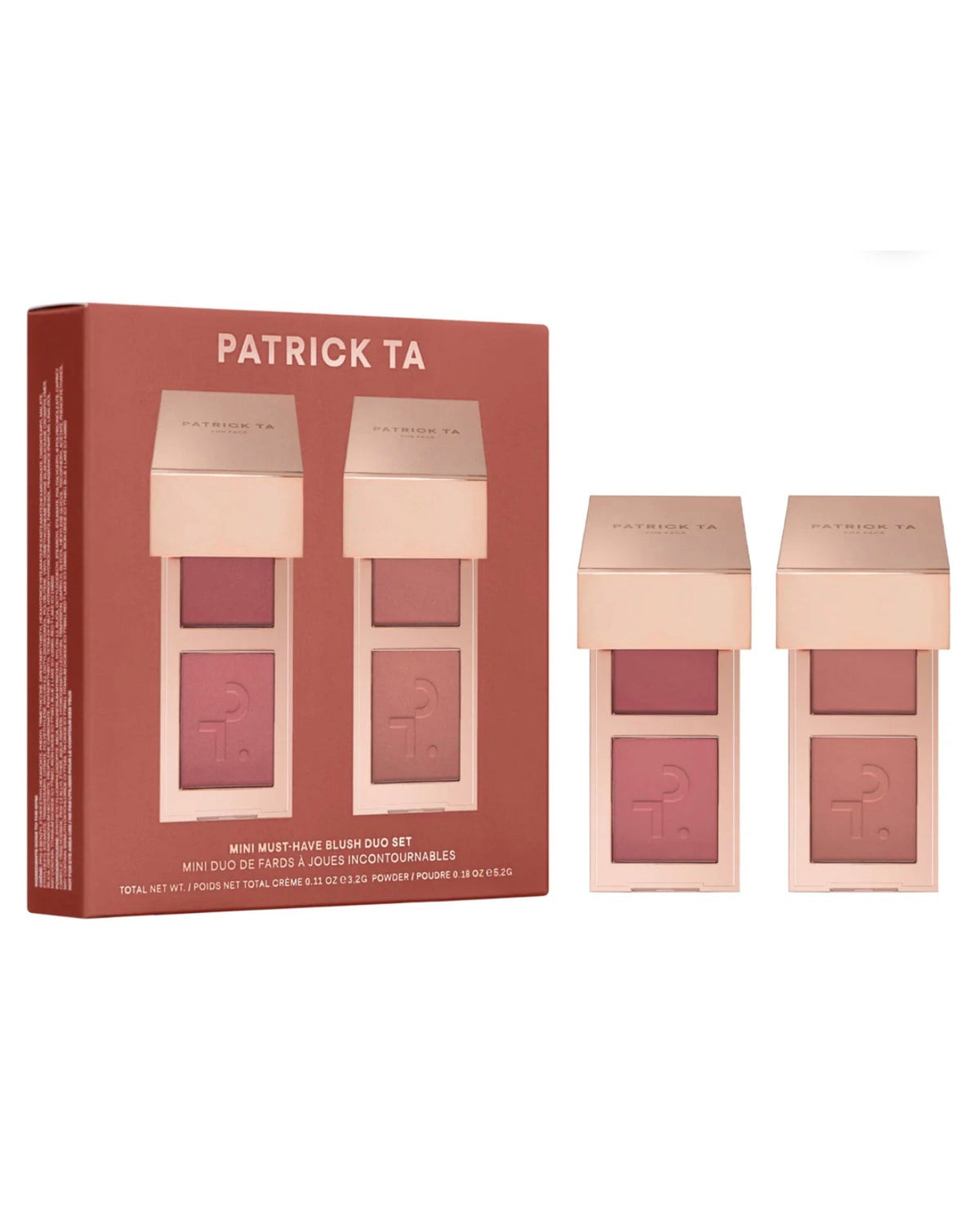 Patrick ta MINI MAJOR HEADLINES DOUBLE-TAKE CRÈME & POWDER BLUSH DUO