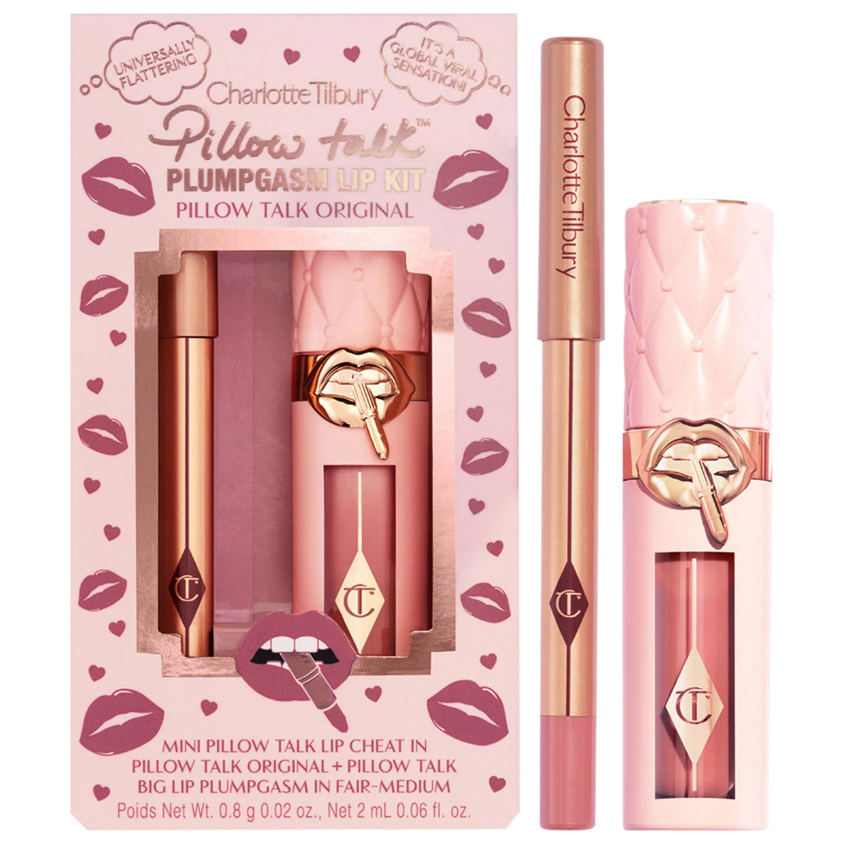 Charlotte Tilbury 
Mini Pillow Talk Plumpgasm Lip Liner and Lip Gloss Set