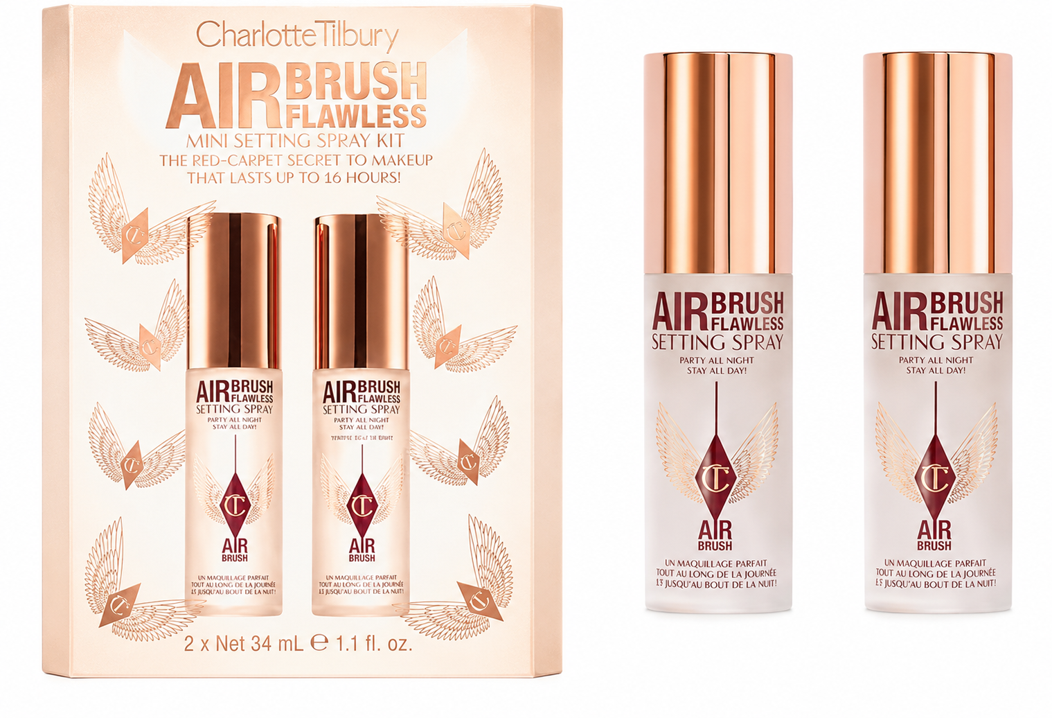 Charlotte Tilbury Airbrush Flawless Mini Airbrush Spray Set.
