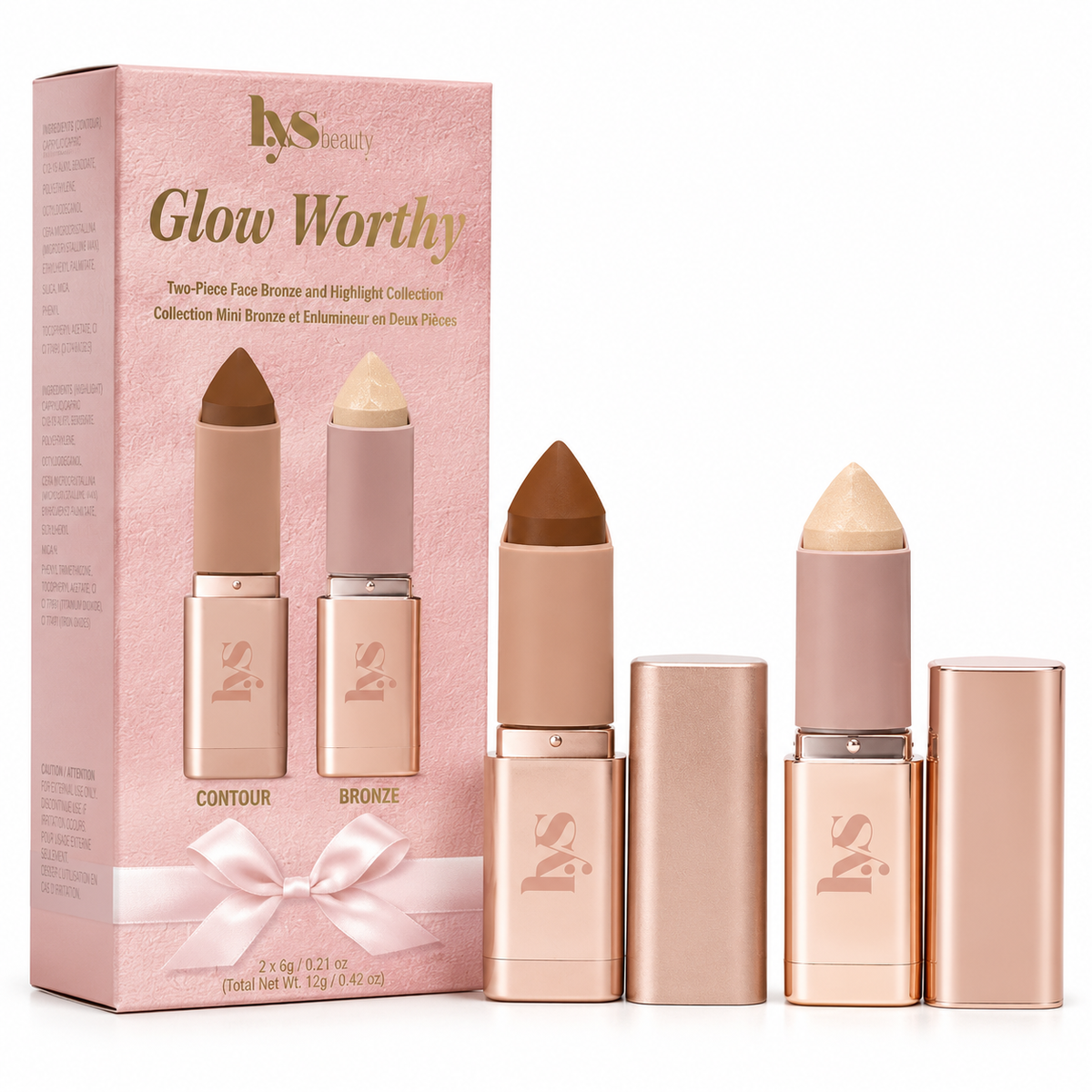 Lys Mini Glow Worthy Light Bronzer And Highlighter 2-Piece Set