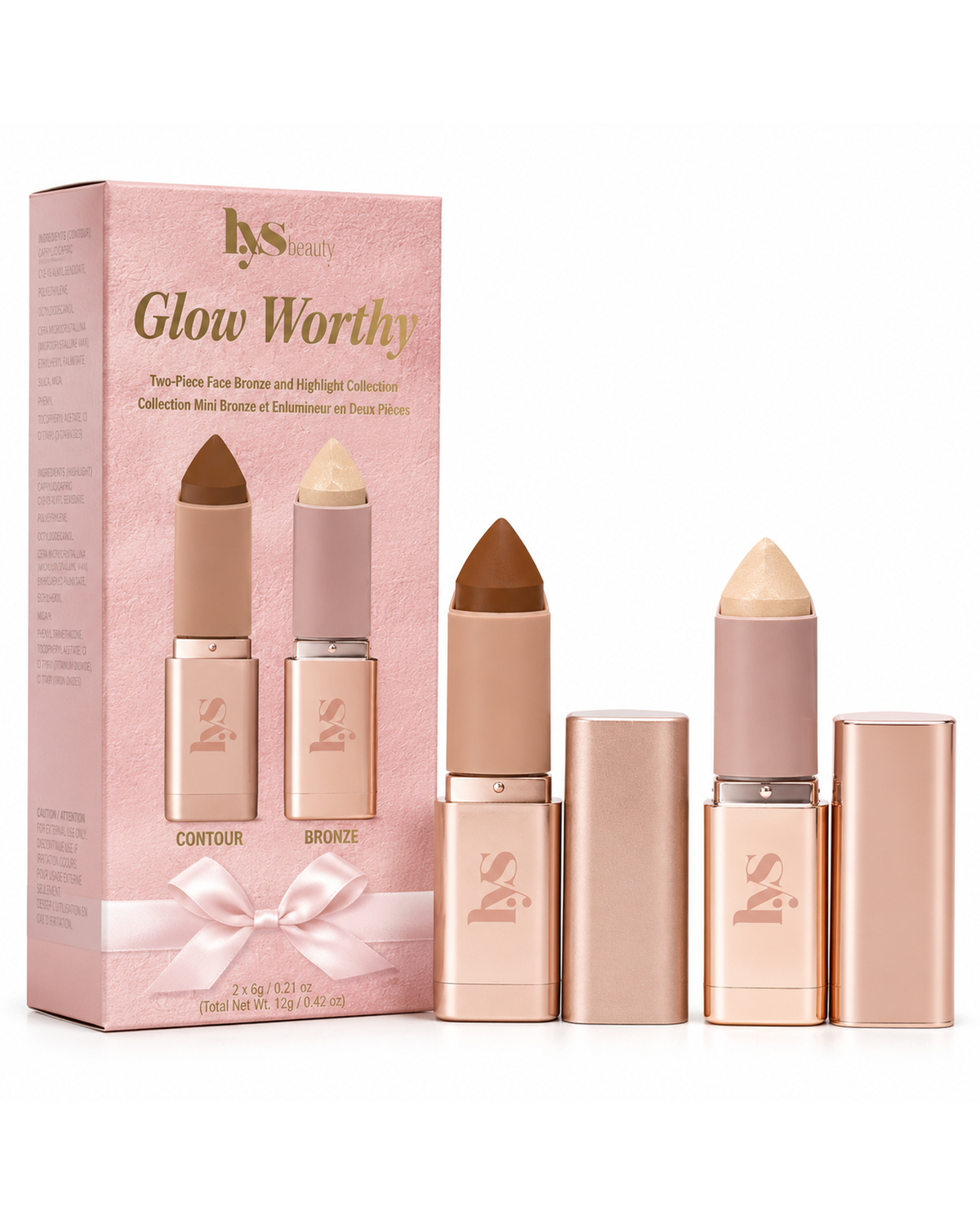 Lys Mini Glow Worthy Light Bronzer And Highlighter 2-Piece Set